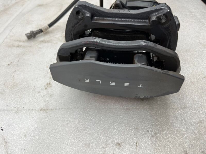 107854100A 2019-2021 Tesla Model S X Rear Driver Side Brake Caliper w/ Hose Line Left Assy