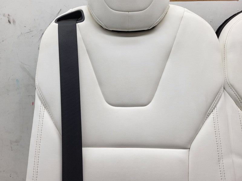 1090424-00-B ⭕ 2016-2020 Tesla Model X Rear 3rd Row Seat Upper Left & Right Cushion White OEM