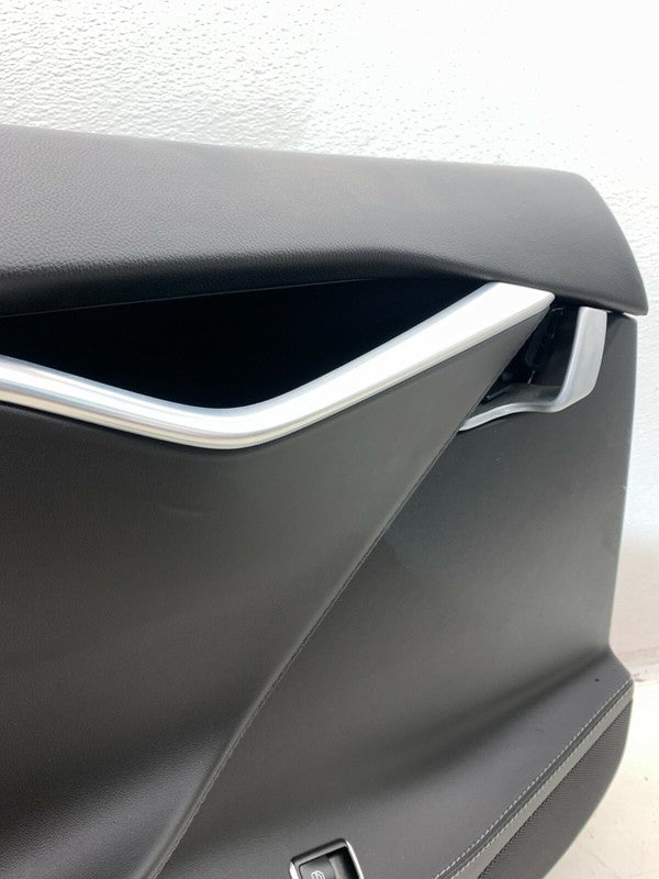 100296500 ⭕12-20 Tesla Model S Black Rear Driver Side Door Panel Trim Card Left 1002965-00
