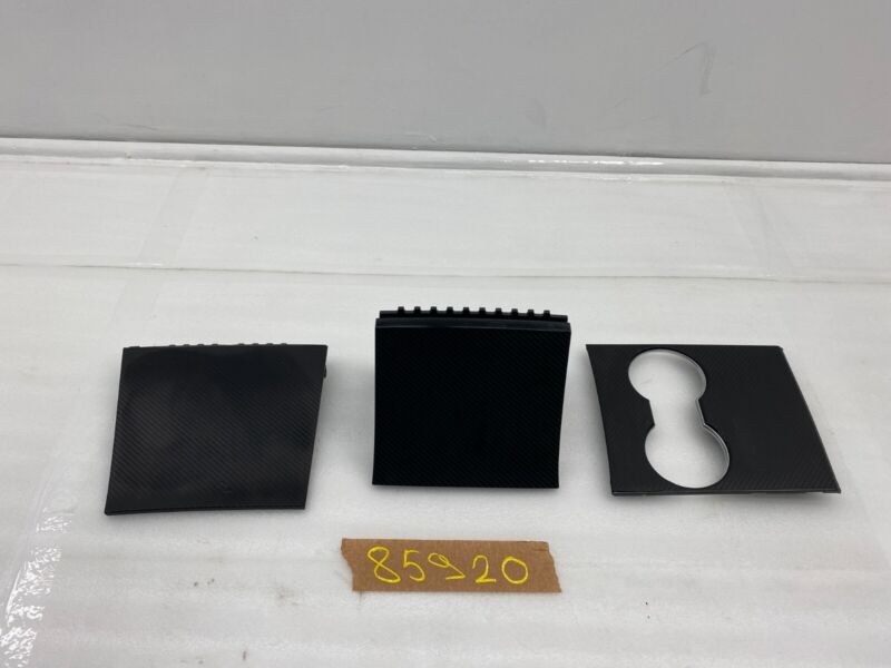 2017-2023 Tesla Model 3 M3 Center Console Cup Holder Bezel Trim Covers Black OEM