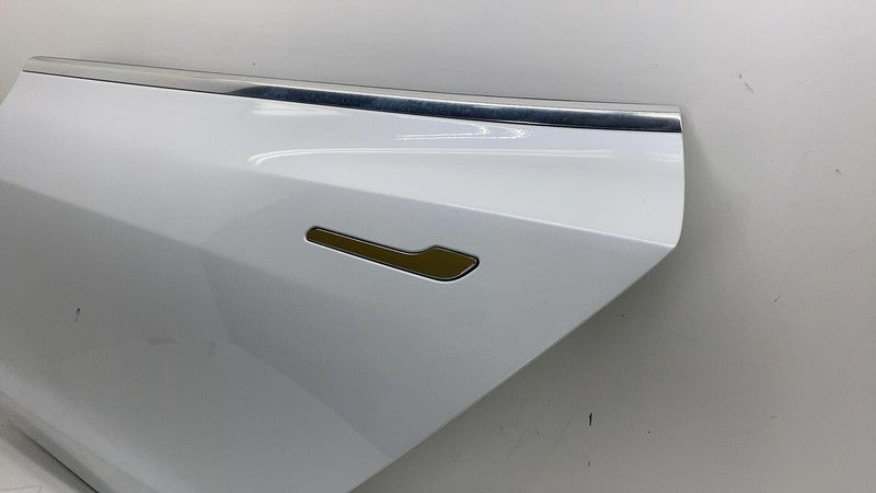 ⭕ 2017-2020 Tesla Model 3 Rear Driver Side Door Shell Panel Left LH White - PPSW