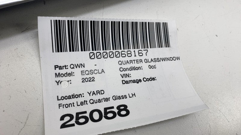 18519629 ⭕ 2022 EQS 450+ V297 Rear Driver Side Quarter Fixed Door Window Glass Left LH