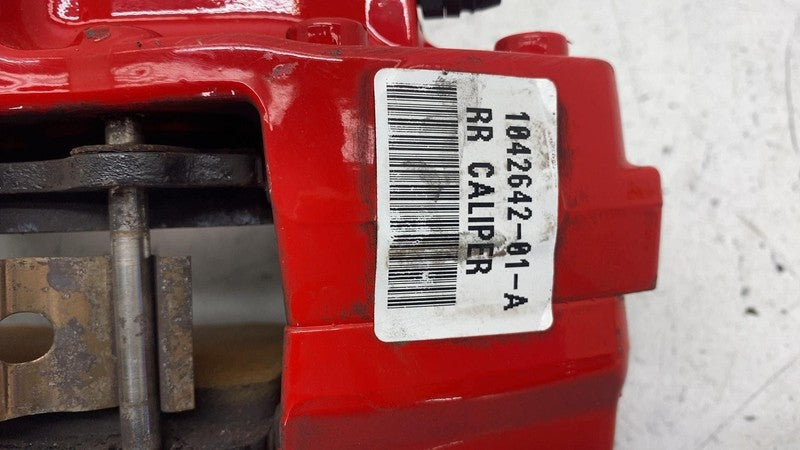 1042642-01-A 2012-2020 Tesla Model S Rear Passenger Side Caliper Red w/ Brake Hose Line Right