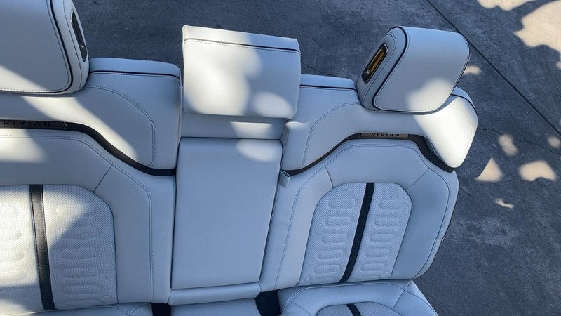 ⭕2022-2024 Rivian R1T Front Left & Right + Rear 2nd Row Leather Seat Ocean Coast