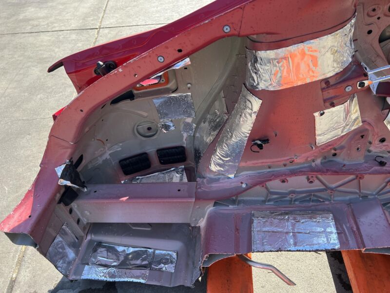 2012-2016 Tesla Model S MS Rear Quarter Panel Structural Cutout Left LH Red PPMR