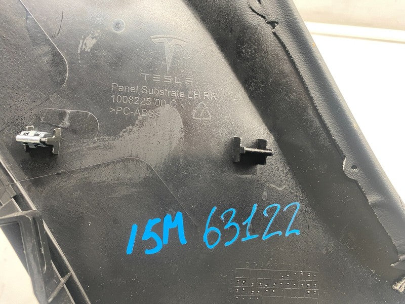 1008225 00 C ⭕ 12-20 Model S Rear Left Upper Center Console Cover Wrapped Panel 1008225-00-C