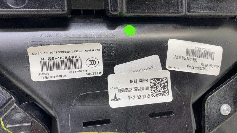 ⭕ 2016-2020 Model S Front Right Interior Door Panel Trim Card Cover 10