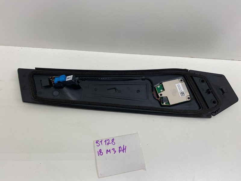 ⭕17-23 Model 3 Right B-Pillar Applique Glass Trim Molding w/ Camera 11