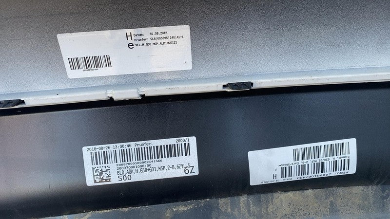 2018-2020 BMW 530e Rear Bumper Cover w/ Park Sensor & Lower Valance Wh