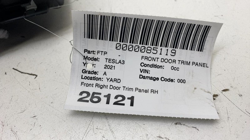 ⭕ 2021-2023 Tesla Model 3 Front Right Interior Door Panel Trim Card 15