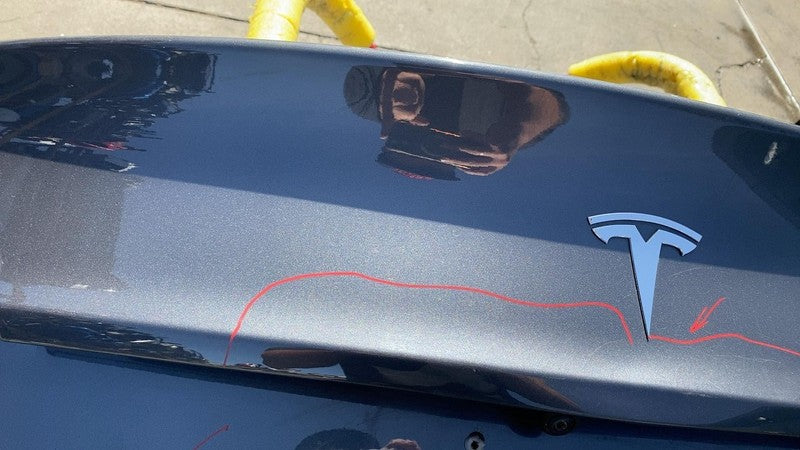 ⭕17-20 Tesla Model 3 Rear Trunk Tailgate Liftgate Deck Lid Shell Panel Gray PMNG