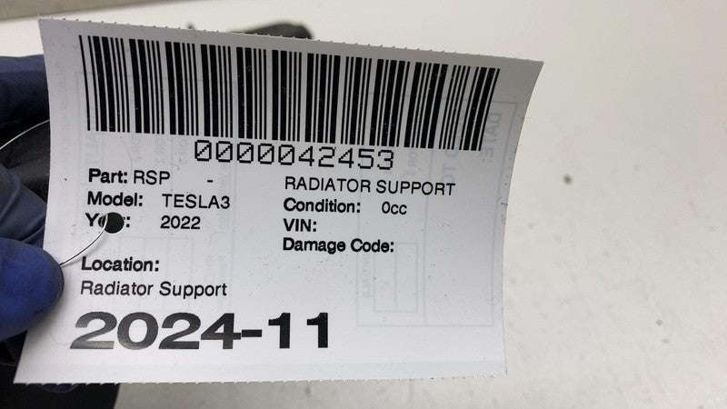 111828900J 2017-2023 Tesla Model 3 M3 Front Bumper End Panel Radiator Support Carrier Core