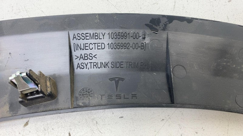 103599100C ⭕ 2016-2020 Tesla Model X Rear Right Liftgate Trunk Sill Side Trim 1035991-00-C
