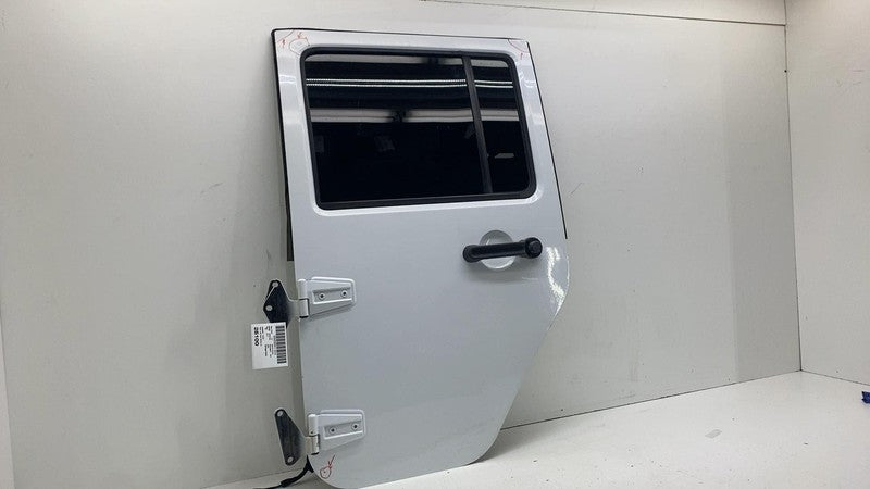 ⭕ 12-18 Jeep Wrangler Rear Driver LH Door Panel w/ Window Glass Left White - PW7