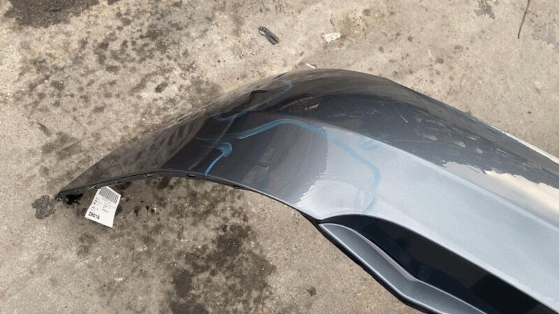 2012-2015 Tesla Model S MS Rear Bumper Cover w/o Park Sensor Gray PMTG Assembly