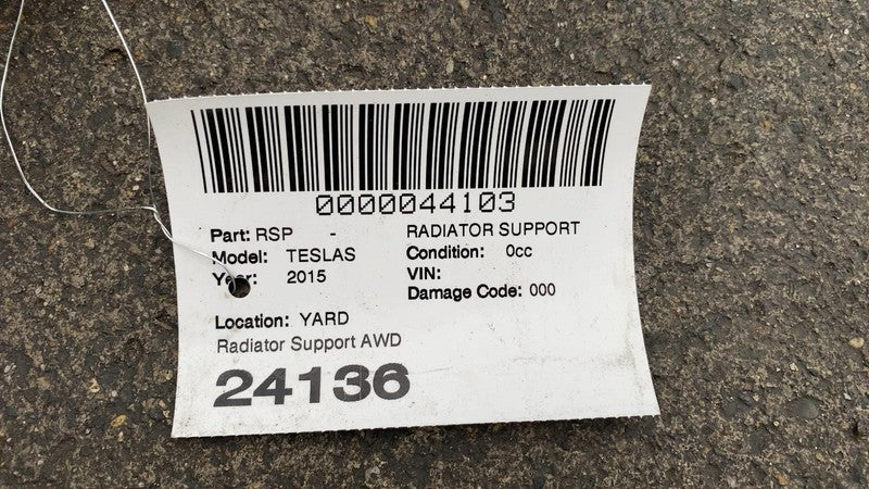 100537100B 2012-2015 Tesla Model S MS Radiator Carrier Core Support Condenser Reinforcement