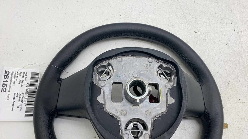 ⭕ 2020-2024 Tesla Model Y Steering Wheel Leather Black Heated OEM 1490