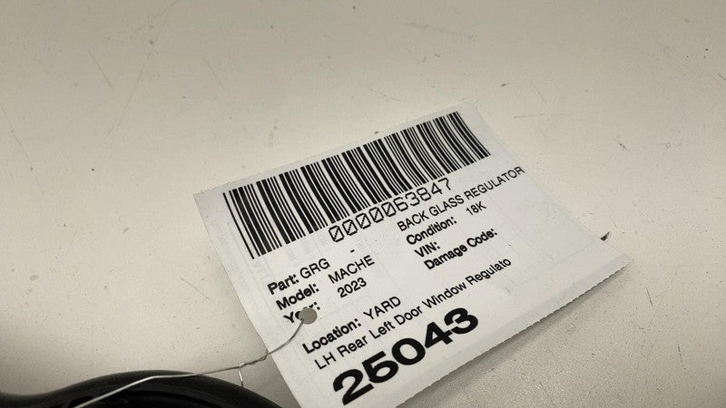 ⭕ 21-24 Ford Mustang Mach-E Rear Left Door Window Regulator & Motor w/ Carrier