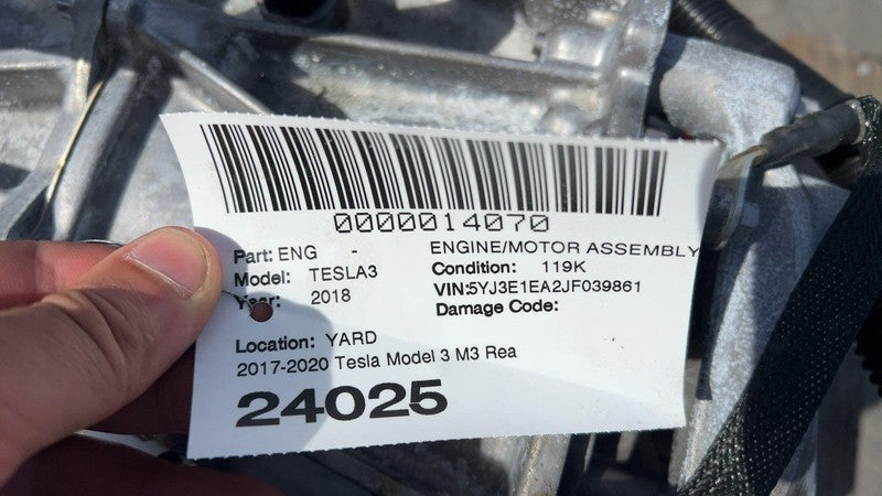 1120980-00-D ⭕ 2017-2020 Tesla Model 3 M3 Rear Drive Unit Only 1120980-00-D (FOR PARTS ONLY)