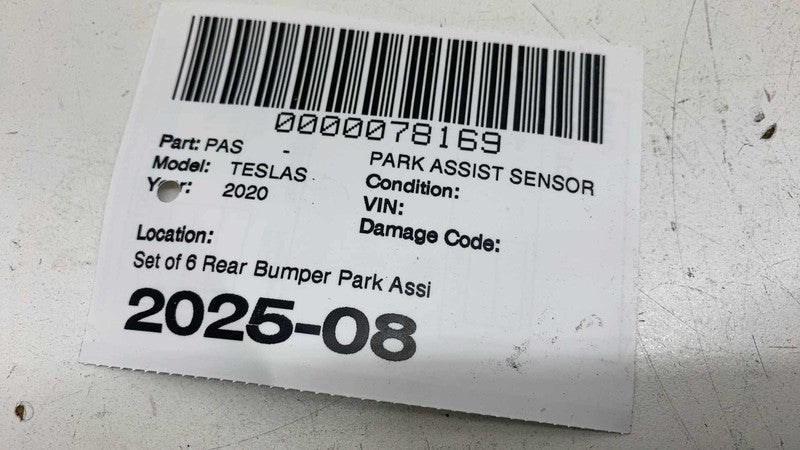 ⭕ 16-20 Tesla Model S Set of 6 Bumper Parking Sensor 1099611-00-A/1100