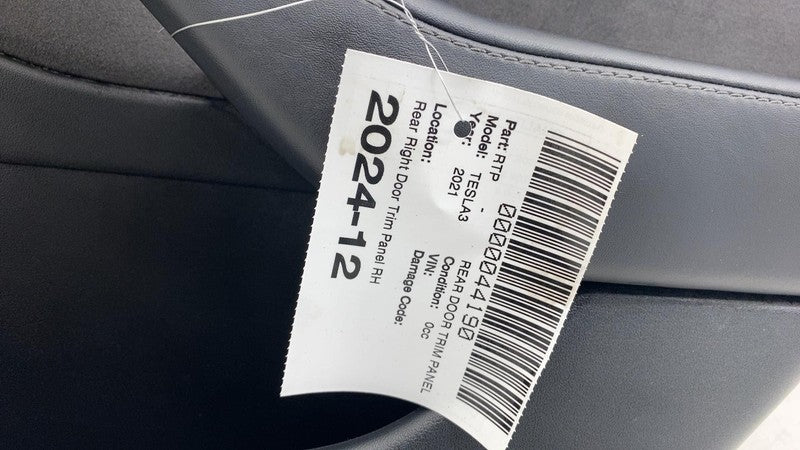 ⭕2021-2023 Tesla Model 3 Rear Passenger Side Interior Door Panel Trim Card Right