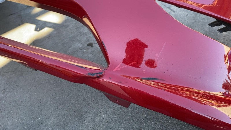 ⭕ 20-23 Model Y Front Bumper Cover Red - PPMR w/ Park Sensor Type 1493