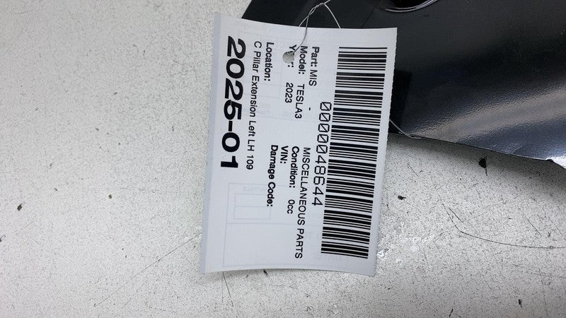 2017-2023 Tesla Model 3 M3 Rear Driver Side C-Pillar Extension Left LH