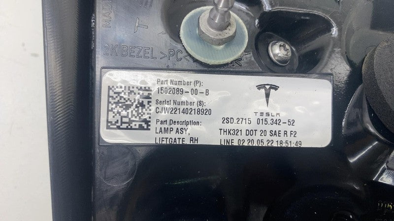 150208900B ⭕ 2020-2024 Model Y Rear Right Inner Taillight LED Tail Lamp 4-Pin 1502089-00-B