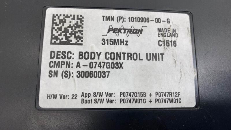 1010906 00 G 2012-2020 Tesla Model S Body Controller BCM Control Module (315MHZ) Assembly OEM