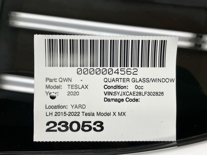 ⭕ 2016-2022 Tesla Model X MX Rear Driver Side Quarter Window Glass Left LH