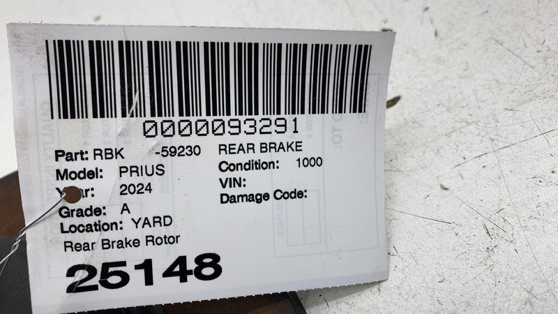 ⭕ 2023-2024 Toyota Prius Prime Rear Left or Right Brake Disc Rotor Ass