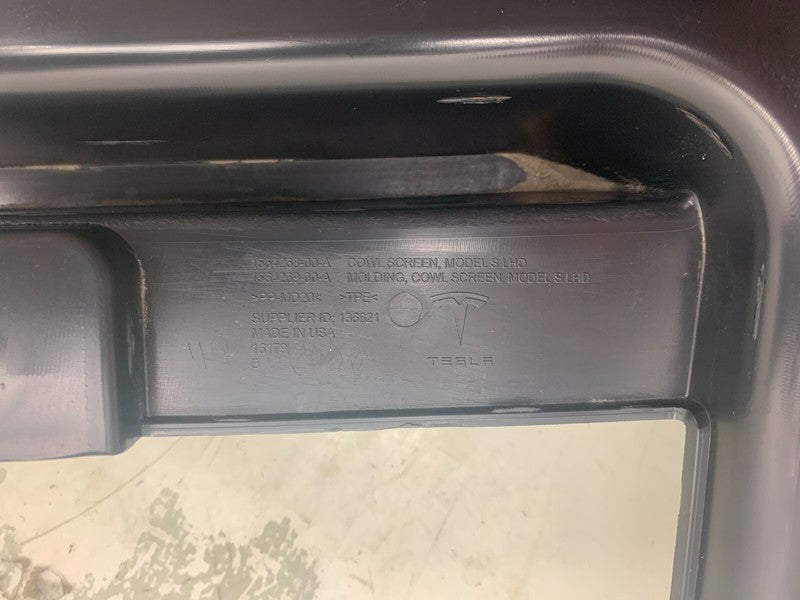 156426800A ⭕ 2021-2024 Tesla Model S Underhood Mold Cowl Screen Molding Trim 1564268-00-A