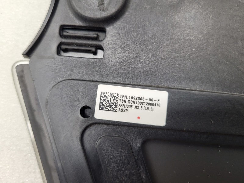 109230600F ⭕ 16-20 Model S Driver Side B-Pillar Glass Applique & Camera Left 1092306-00-F