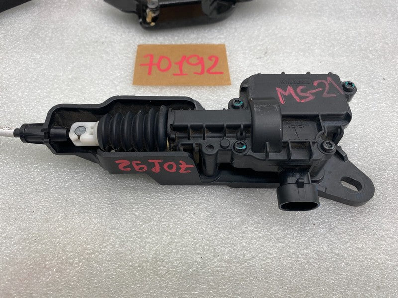 1500397 00 E ⭕ 2021-2025 Model S Hood Latch Double Pull Single Actuator w/ Cable 1500397-00-E
