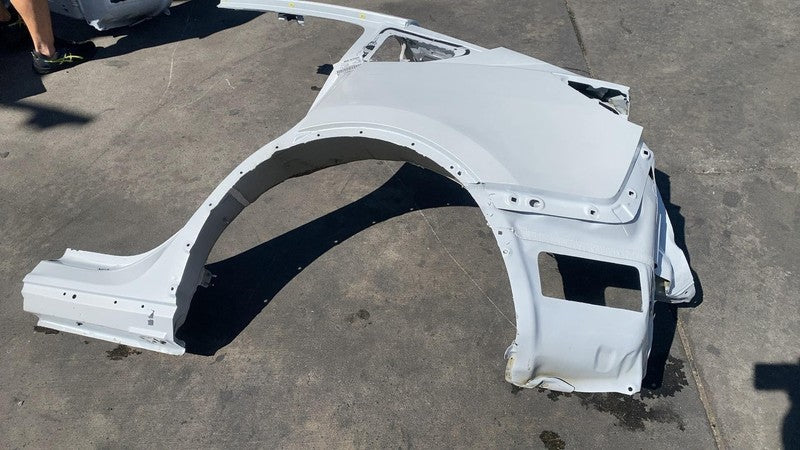 ⭕ 2020-2023 Tesla Model Y Rear Left Quarter Panel Structural Cutout White PPSW