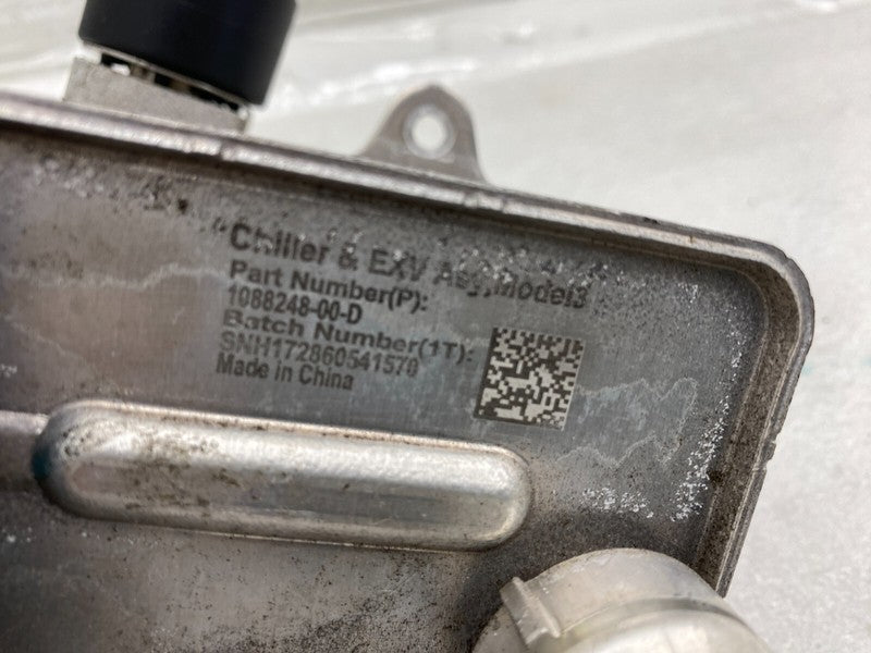 1088248 00 D ⭕ 2017-2022 Tesla Model 3 M3 Chiller EXV Oil Fluid Cooler Assembly 1088248-00-D