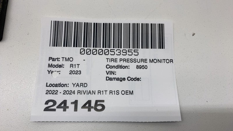 PT00000742D 2022 2023 2024 Rivian R1T R1S Tire Pressure Monitoring System Sensor TPMS OEM