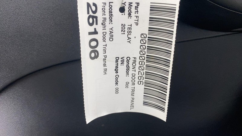 1498482-00-A ⭕ 20-24 Model Y MY Front Passenger Door Panel Trim Card Cover Right 1498482-00-A