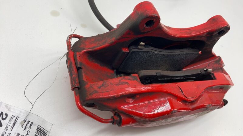 2012-2020 Tesla Model S Front Driver Side Caliper Red w/ Brake Hose Line Left LH