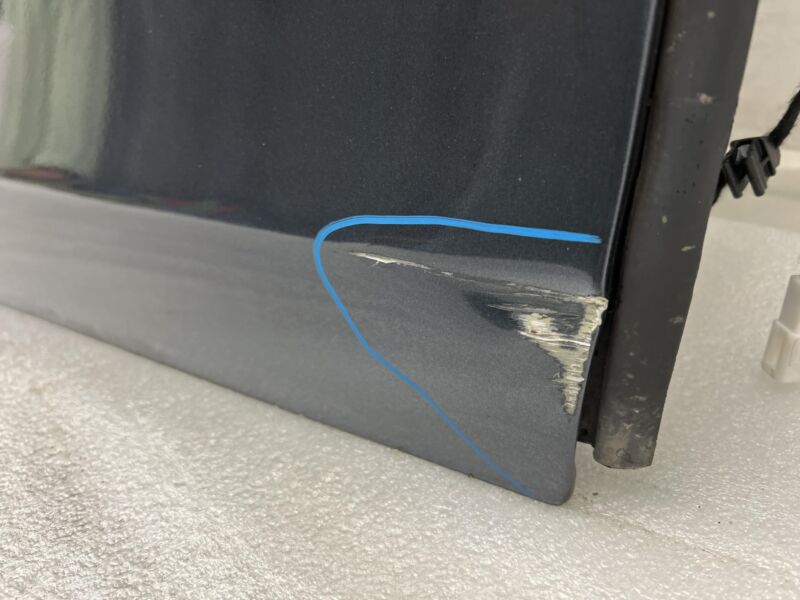 2012-2015 Tesla Model S MS Front Passenger Side Door Shell Panel Right Gray PMNG