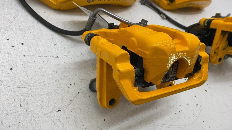 PT00000728 2022-2024 Rivian R1T R1S Adventure Set of 4 Front & Rear Brake Caliper Yellow