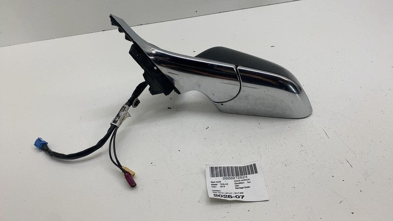 ⭕17-20 Tesla Model 3 Left Exterior Rear View Door Mirror Black PBSB 11