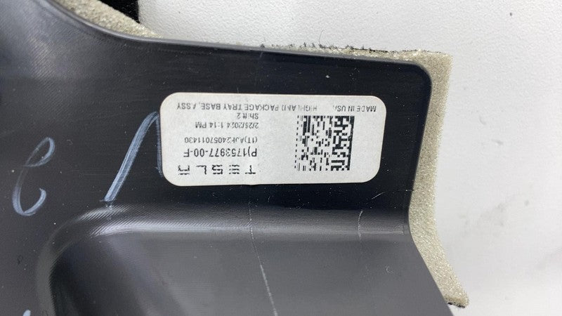 175397700F 21-25 Model 3 Rear Console Deck Shelf Package Tray Trim Panel Cover 1753977-00-F