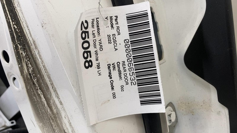⭕ 2022 Mercedes-Benz EQS 450+ V297 Rear Driver Left Door Shell Panel White - 799