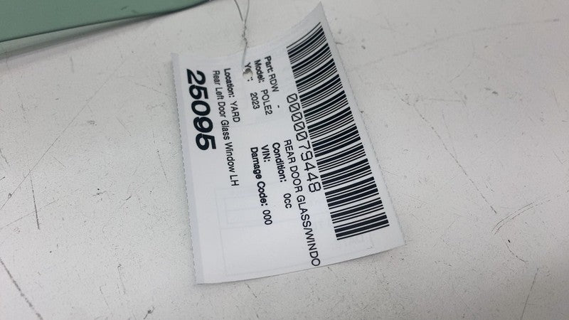 ⭕ 2021 2022 2023 Polestar 2 Rear Driver Side Door Window Glass Left LH Assembly