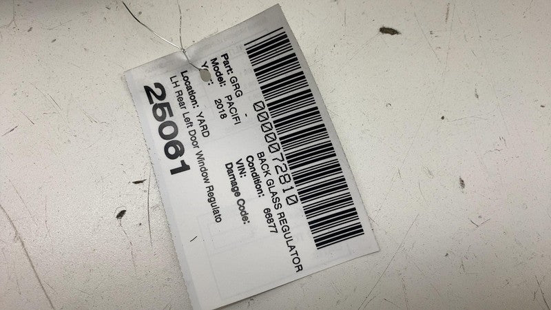 3040966 ⭕ 2017-2024 Chrysler Pacifica Rear Left Door Window Regulator & Motor LH 3040966