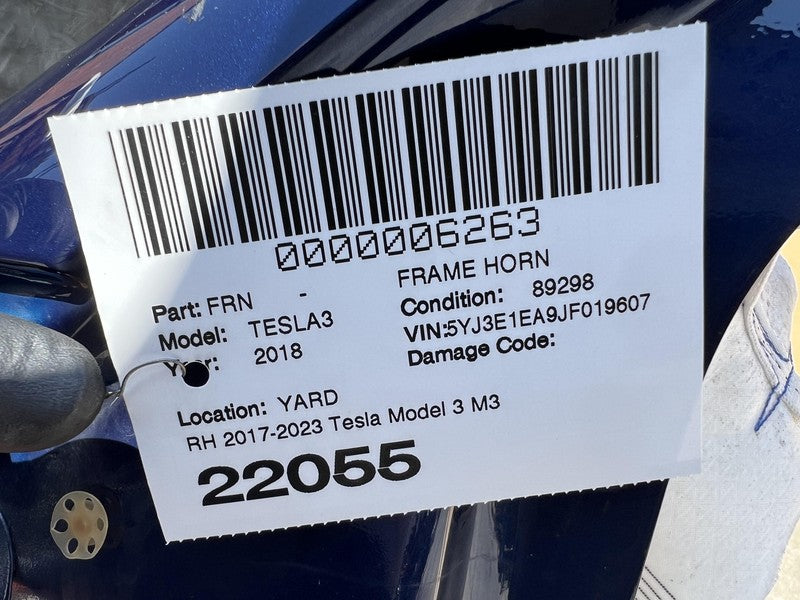 ⭕ 2017-2020 Tesla Model 3 M3 Front Left Quarter Panel Cut Out Frame LH