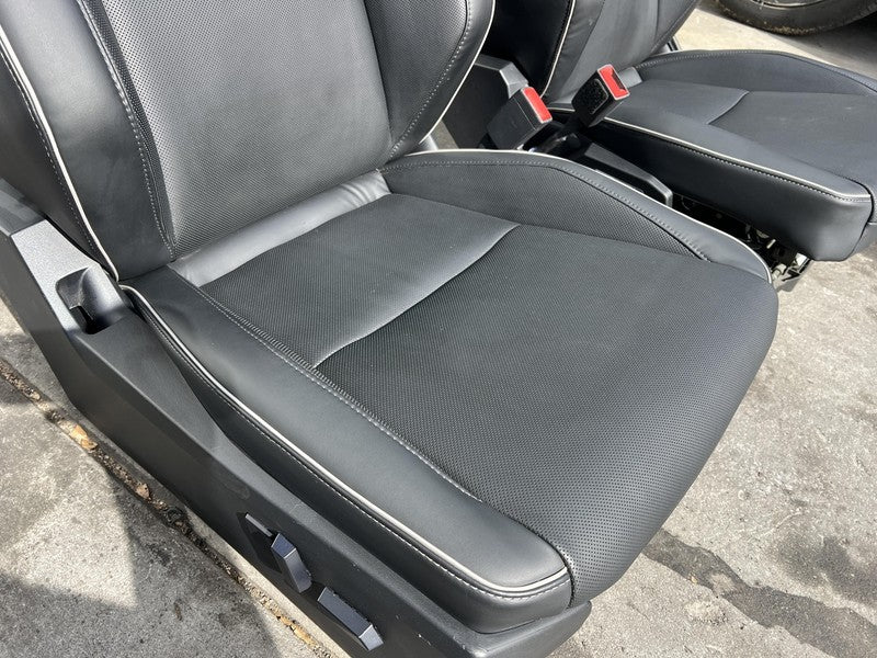 1881398-TX-A 24 25 Tesla Cybertruck Front Seat Left & Right + Rear 2nd Row Perforated Black