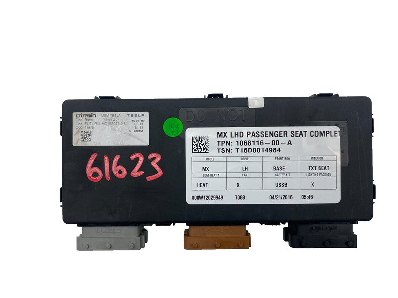 1068116-00-A ⭕ 2016-2020 Tesla Model X Passenger Seat Control Unit Module Right 1068116-00-A