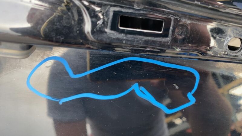 E6 43R-000319 2012-2015 Tesla Model S Rear Tailgate Hatch Panel w/ Liftgate Glass Black - PBSB